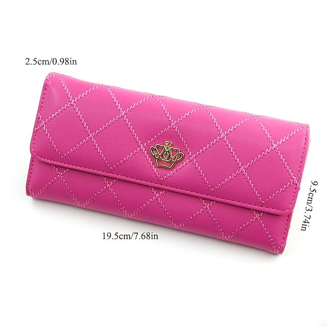 Gold Crown - Wallet Pink Emblem Women's with Quilted