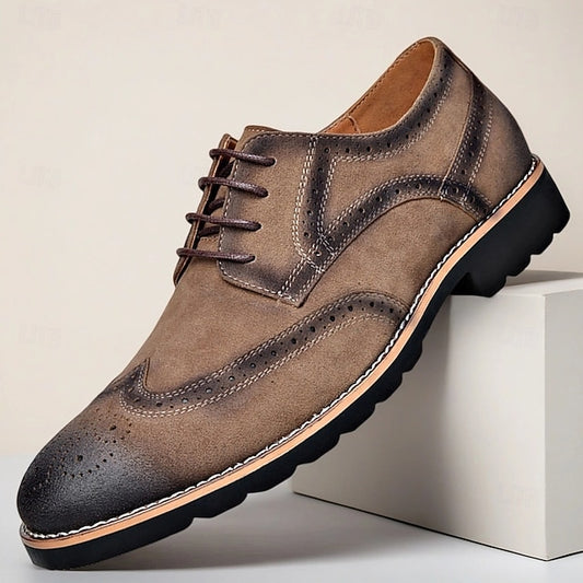 Brogue Men's Vintage Brown – Shoes Derby Lace-Up