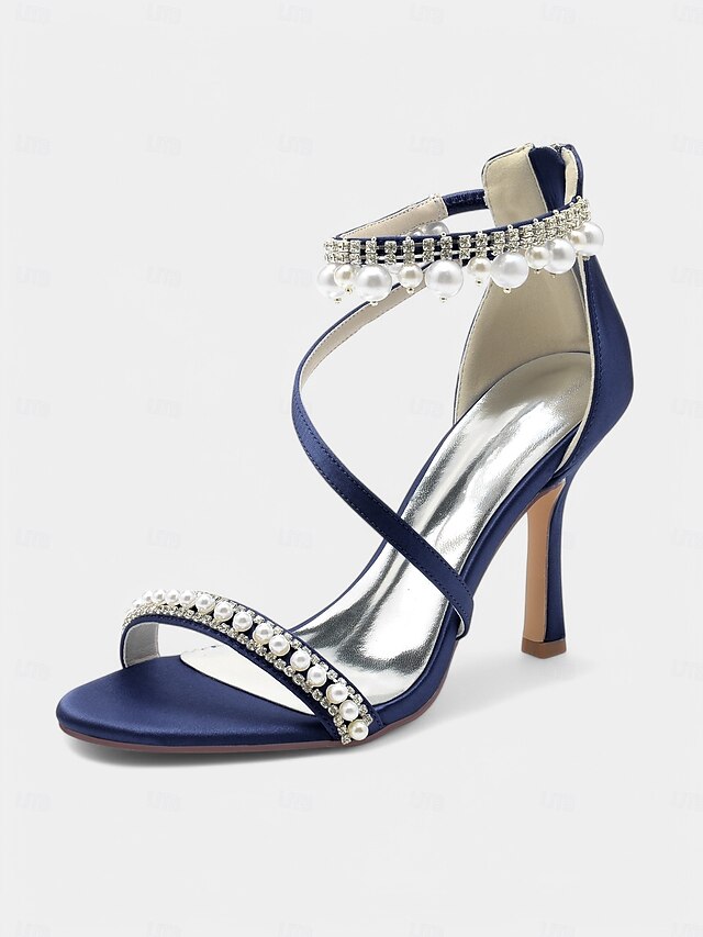 Heels Strap Satin Party  Chic Pink Ankle – Pointed-Toe