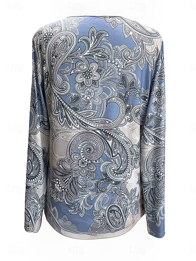 Women's T Shirt Print Graphic Geometry Vintage Fashion