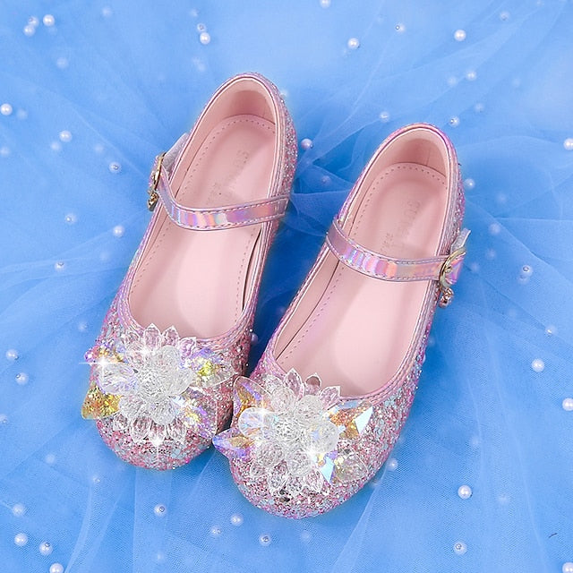 Flats Leather Portable PU Girls' Shoes Princess Walking