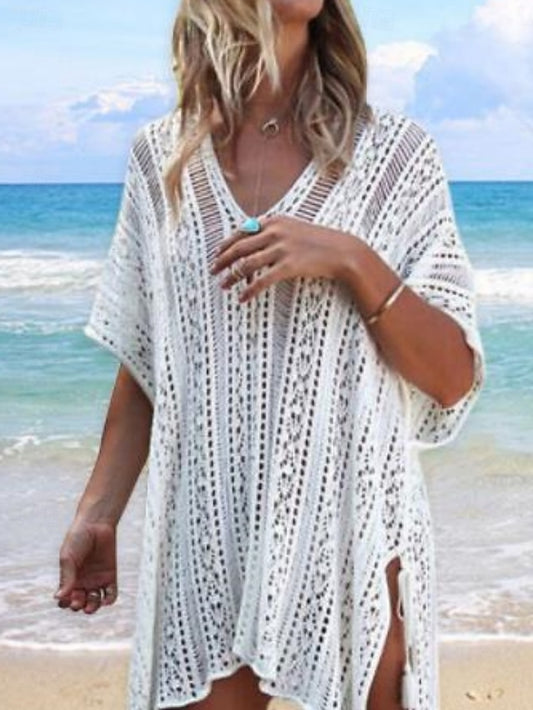Women's Swimwear Cover Up Swim Dress Swimsuit Cut Out