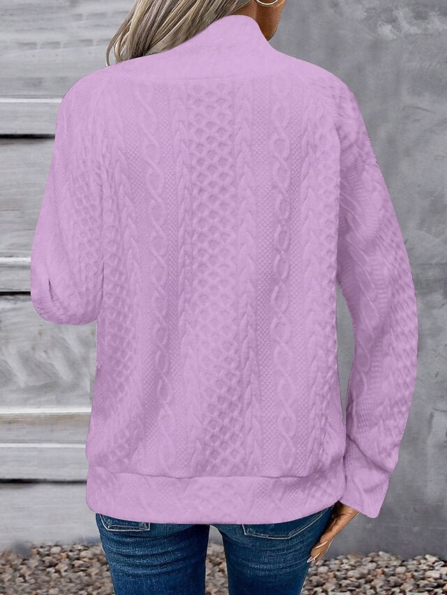 Women's Blouse Buttons Floral Stylish Casual Long Sleeve