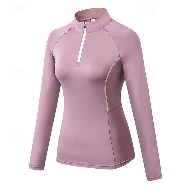 Women's Workout Shirt Yoga Top Stand Collar Quick Dry