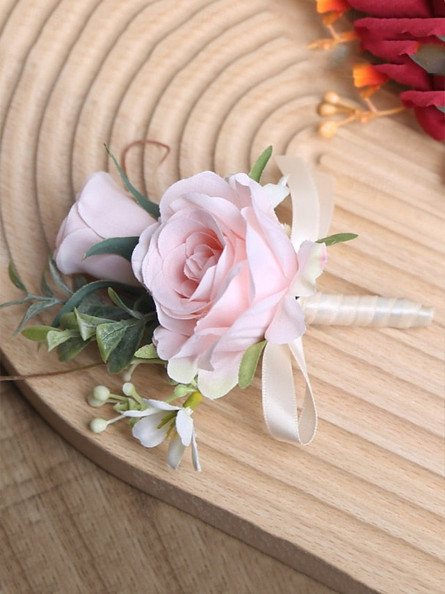 – Corsage Elegant and Wedding Boutonniere Artificial Wrist