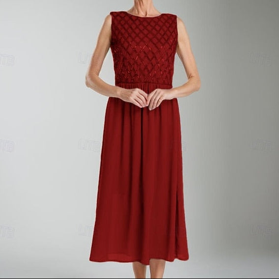 Simple Mother the of Bride Wedding A-Line Guest Dress