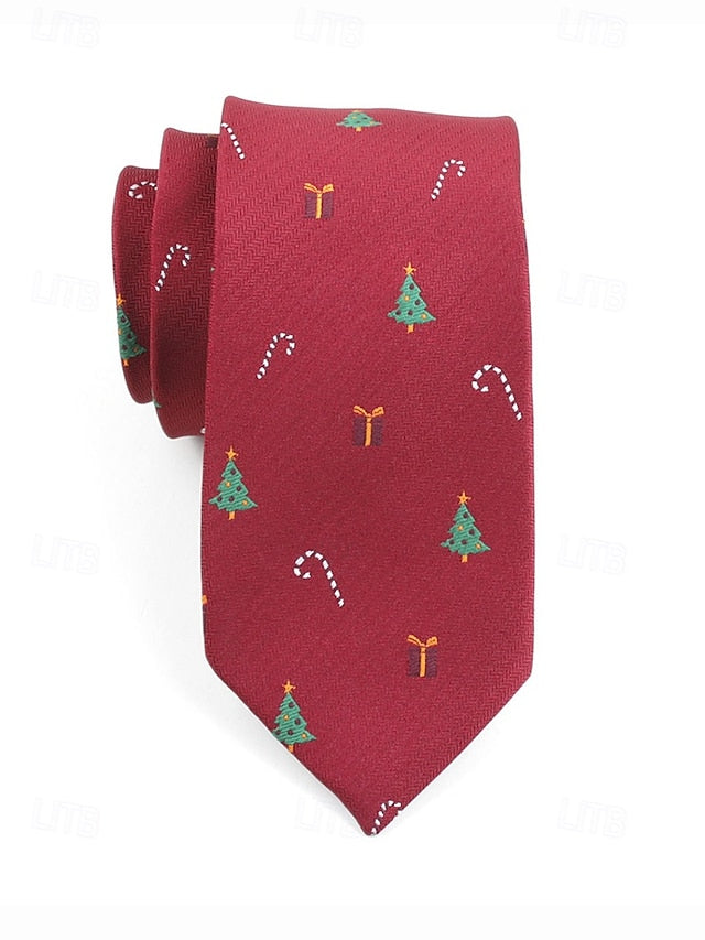 Necktie Christmas Santa Men's with