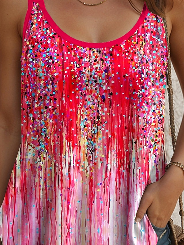 Women's Camisole Tank Top Print Ombre Floral Graphic