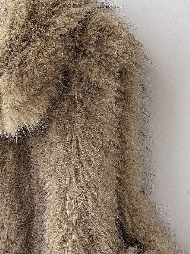 Coat Faux Leathers Fur Vest Furs Women's Comfortable