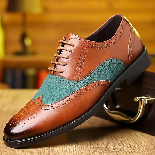 Two-Tone in and Wingtip Brown Oxford Shoes Green Men's –