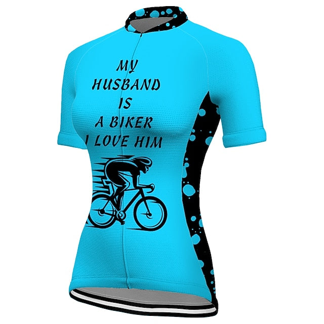 Women's Cycling Jersey Graphic Funny Short Sleeve Bike