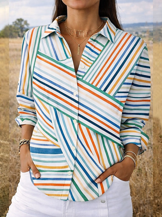 Women's Shirt Linen Like Breathable Lightweight Graphic