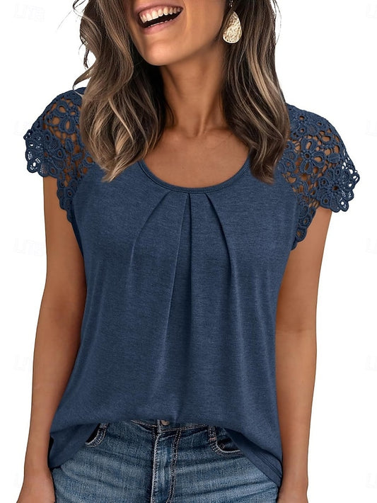 Women's T Shirt Solid Color Plain Fashion Stylish Classic