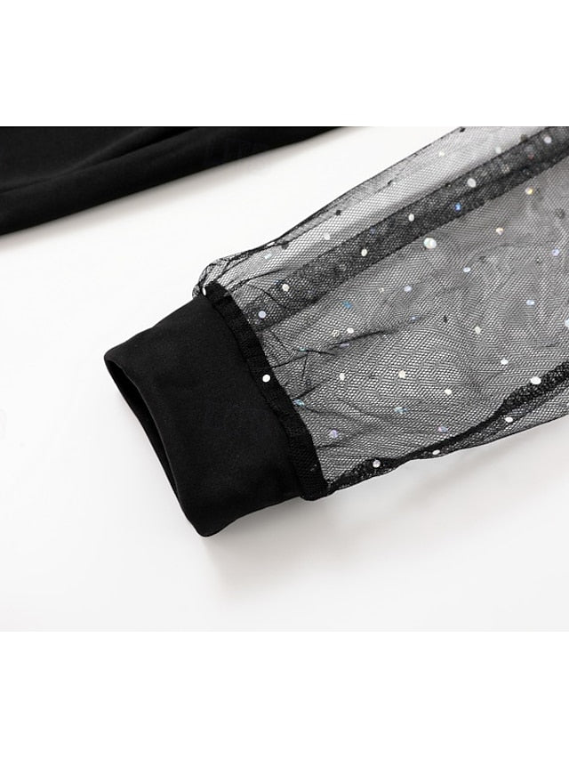 Women's Mini Dress Black Dress Sequin Dress Casual Dress