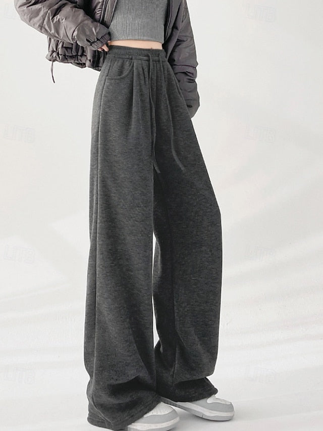 Women's Culottes Wide Leg Chinos Casual Full Length Mid