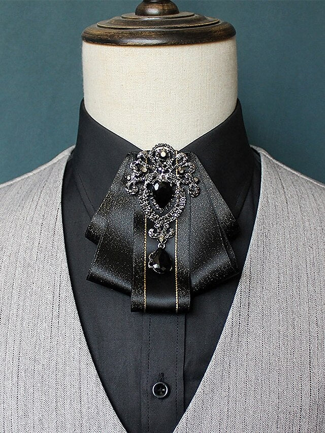 Men's Christmas Diamond-Accent Tie Satin - Bow Elegant