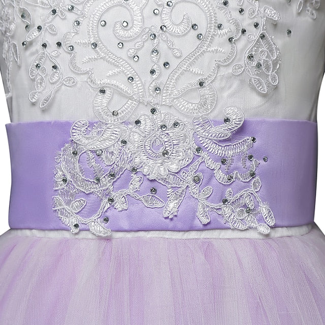 Dress Kids Girl Girls' Flower Sleeveless Wedding