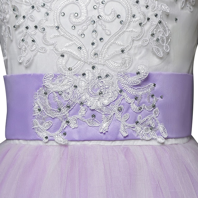 Flower Lace Girl Dress Formal Girls'