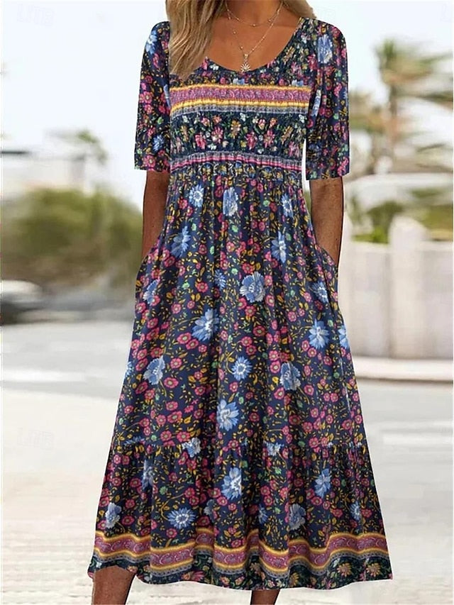Women's Midi Dress Casual Dress Summer Dress Boho Dress