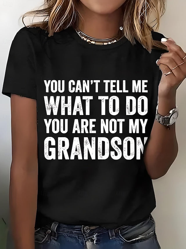 Women's T Shirt Print Graphic Letter Vintage Stylish