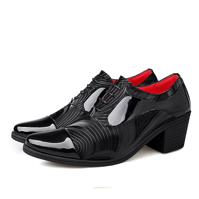 Formal Men's Shoes Stylish Leather – Patent Lace-Up