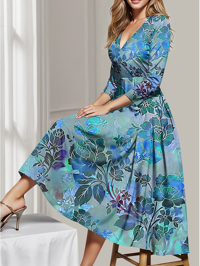 Women's Midi Dress Party Dress Cocktail Dress Wedding Guest
