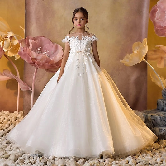 Girls' Communion Dress Party Kids First Flower Girl