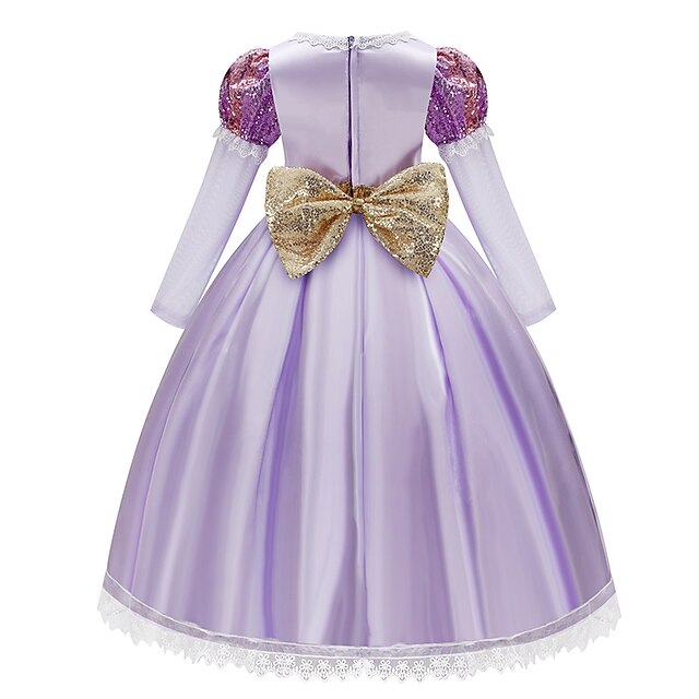 Girl Rapunzel Princess Sofia Party Flower Theme Dress Fairytale