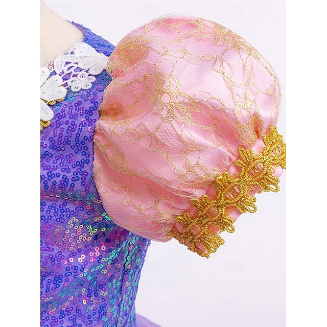 Dress Fairytale Theme Rapunzel Princess Girl Party Sofia Flower