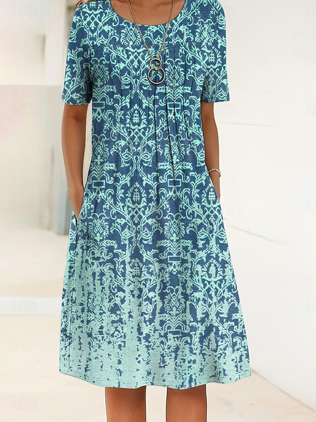 Women's Midi Dress Shift Dress Vacation Casual Daily