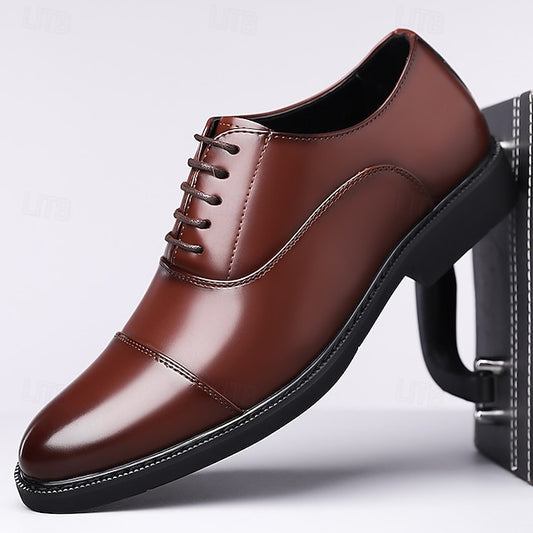 Shoes Design – Brown Classic Cap-Toe Oxford Men's