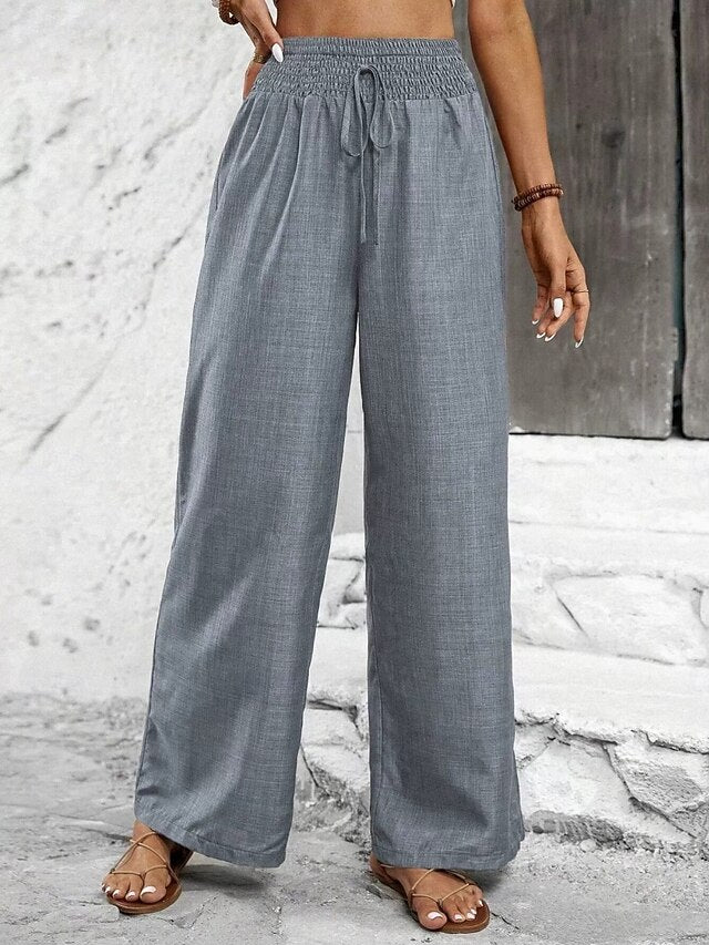 Women's Trousers Casual Pants Straight Vacation Fashion