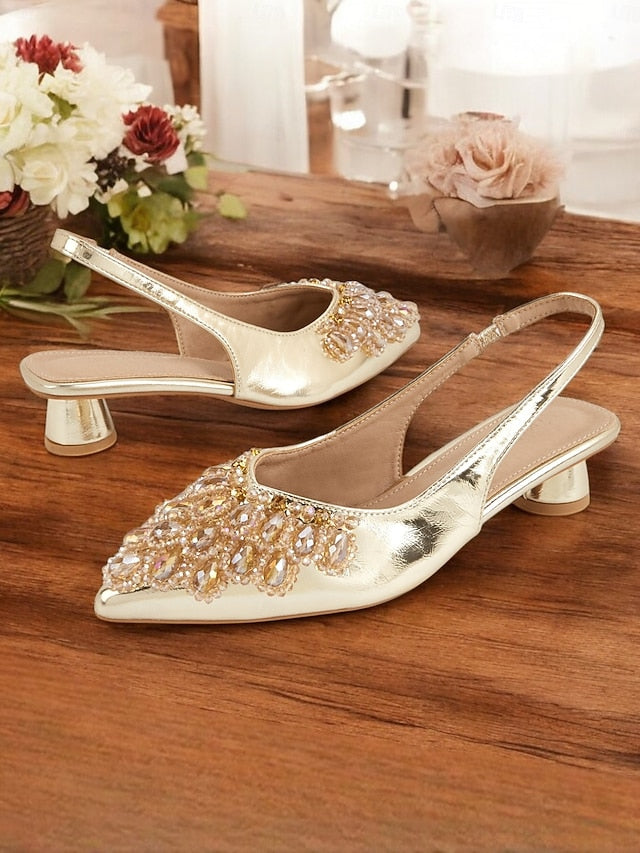 Slingback Ivory Detail with Women for Beaded Wedding - Shoes