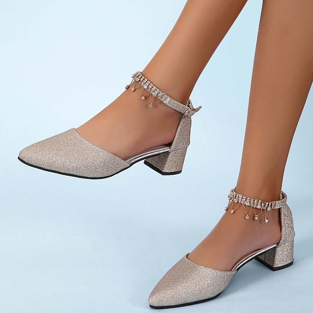 Women's Elegant Pumps Bridesmaid Shoes Bridal Wedding