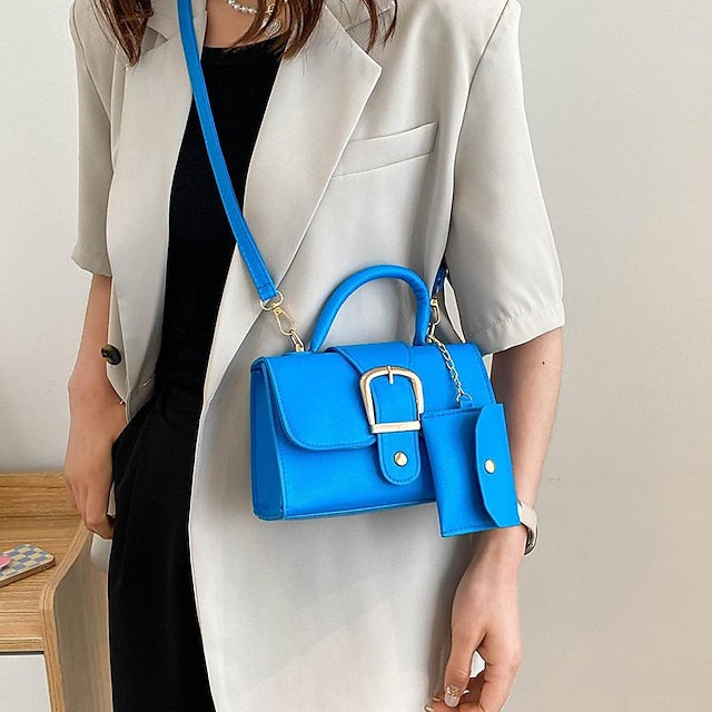 Leather Crossbody Durable Handbag PU Women's Daily Bag