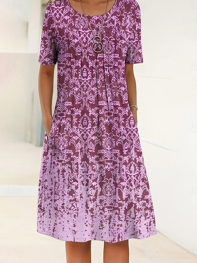 Women's Midi Dress Shift Dress Vacation Casual Daily