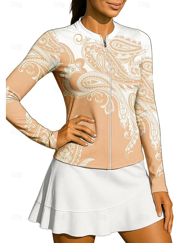 Women's Paisley Sport Shirt Tennis Shirt Tennis Top Long