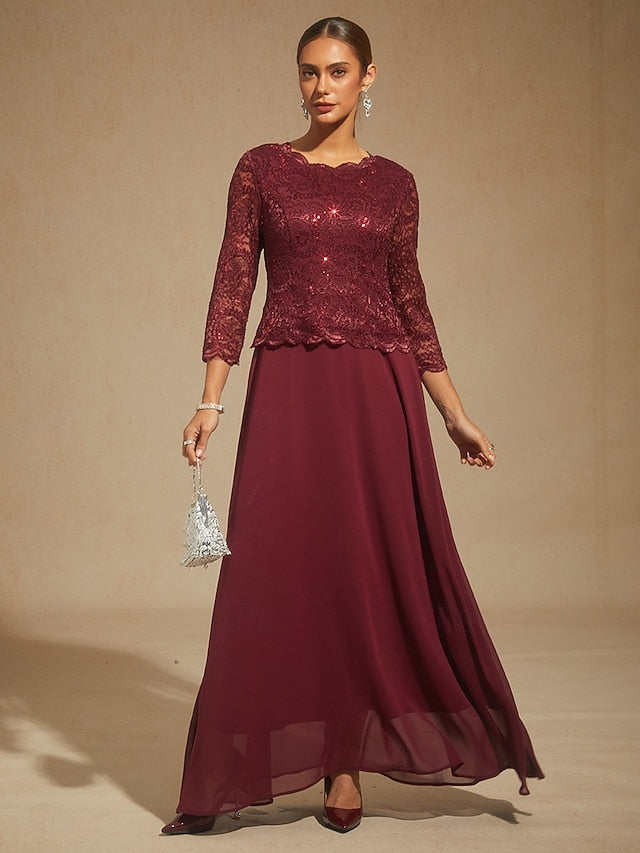 Women's Midi Dress Chiffon Dress A Line Dress Elegant