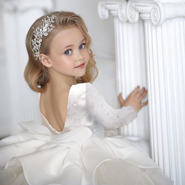 Long Spring Summer Sequin Sleeve Dress 3D Fall Girls'