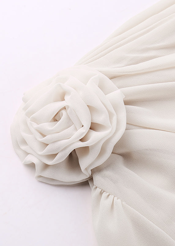 Chiffon Apricot Brief Shoulder Top Spring Floral One