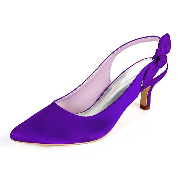 White Toe - Pointed Bow Tie for with Women Heels Slingback