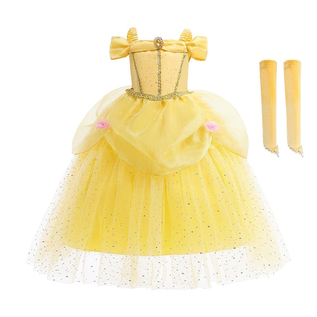 Girl Dress dress Belle Flower Princess Tulle Girls'