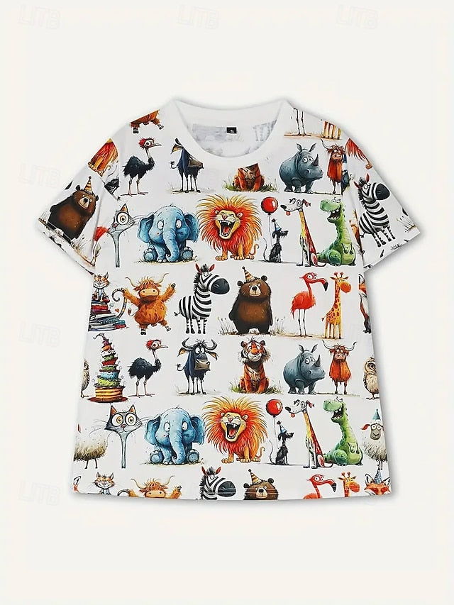 Women's T Shirt Summer Tops Print Graphic Animal Classic