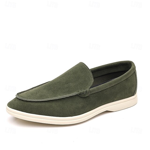 Blue – Faux Men's Loafers Slip-On Light Breathable Casual