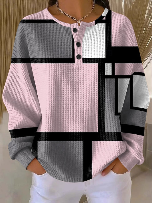 Women's Hoodies Graphic Geometric Color Block Fashion