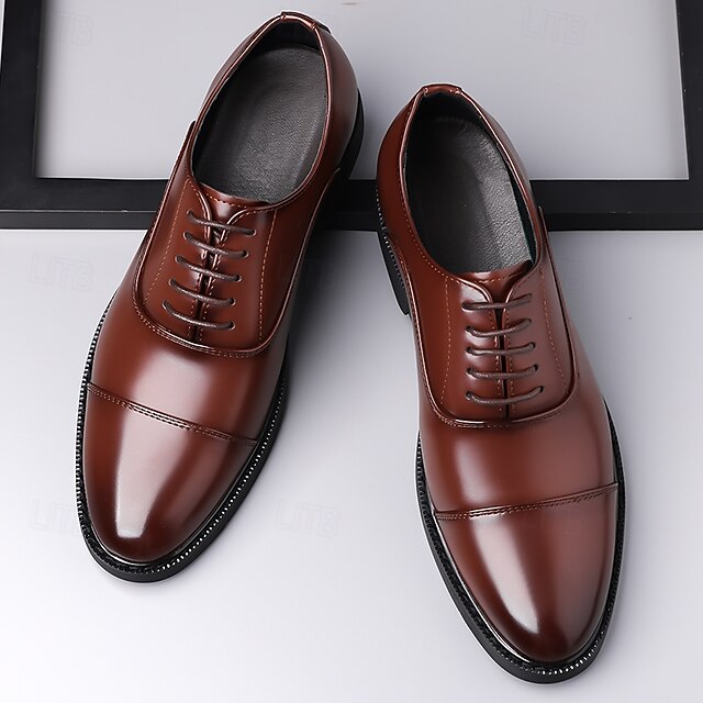 Shoes Design – Brown Classic Cap-Toe Oxford Men's