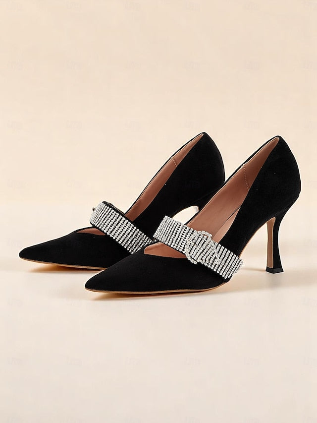 Slingback with Women's Rhinestone-Embellished Pumps