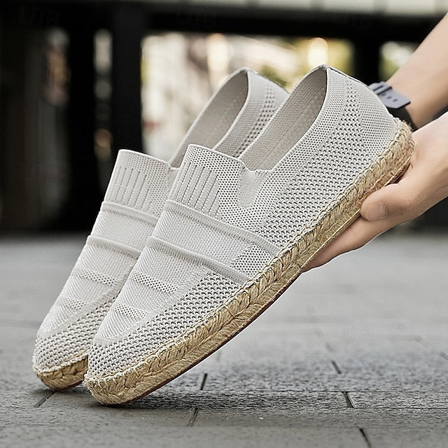 with Woven – Design Espadrilles Beige Men's Vacation