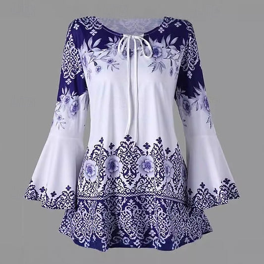 Women's Blouse Print Graphic Vintage Daily Stylish Long