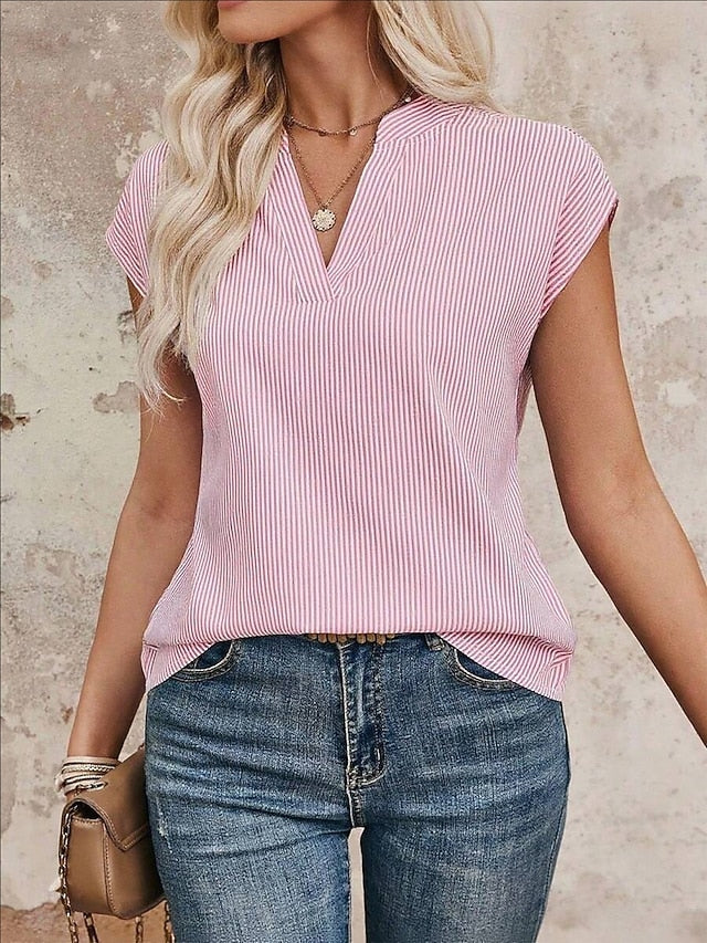 Women's Camisole Tank Top Graphic Striped Elegant Vintage